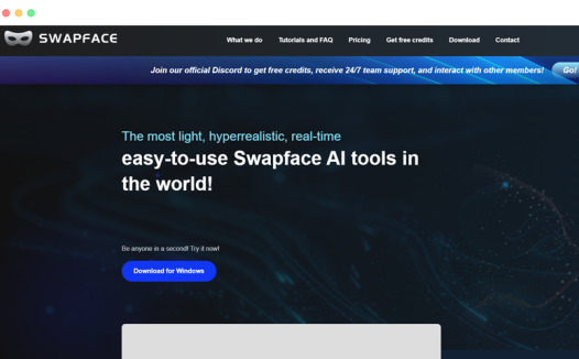 Swapface: 免费实时直播视频AI换脸工具软件