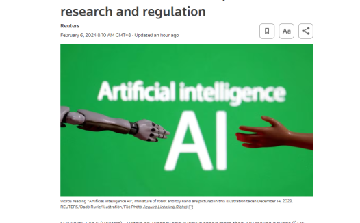 大手笔：英国政府将斥资超 1 亿英镑启动 AI 研究中心，用于研发、监管工作