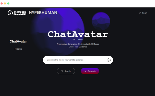 ChatAvatar: 基于DreamFace的AI生成3D头像工具