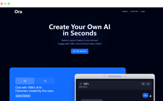 ora.ai: 基于人工智能的自定义AI聊天机器人平台