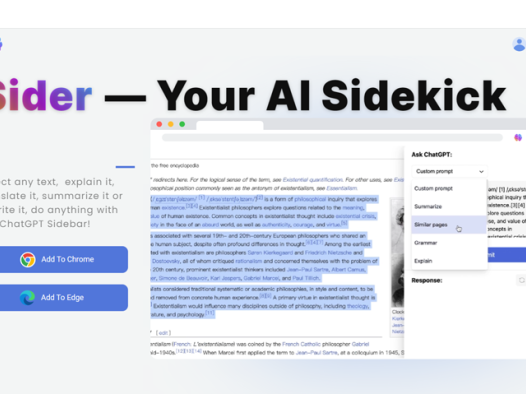 sider ai sidebar: 基于人工智能的浏览器侧边栏插件