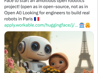 世界最大开源 AI 社区 Hugging Face 涉足开源机器人领域，前特斯拉科学家领衔