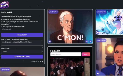 GifShift:一款上传GIF就能一键将梗图转绘成动漫的工具