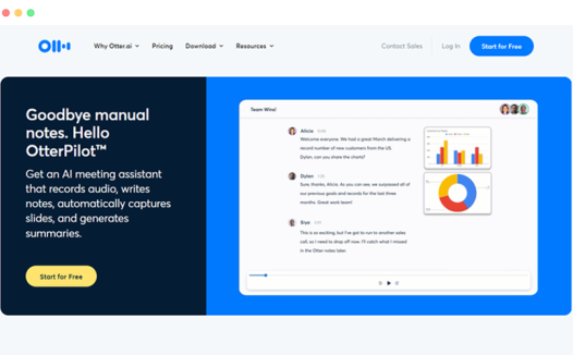 Otter.ai:基于人工智能的AI语音识别转文字转录工具