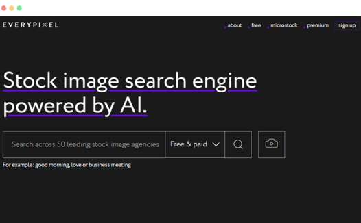 Everypixel：基于人工智能的AI图片搜索引擎