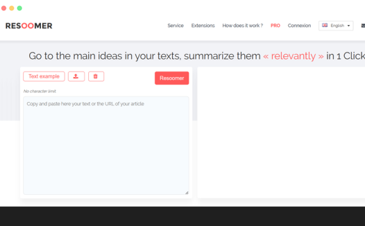Resoomer:基于人工智能的在线AI论文摘要工具