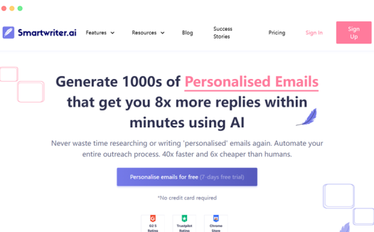 SmartWriter.ai：基于人工智能的冷邮件和文案生成工具