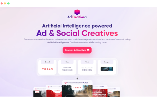 Adcreative.ai:人工智能驱动的AI广告素材内容生成工具
