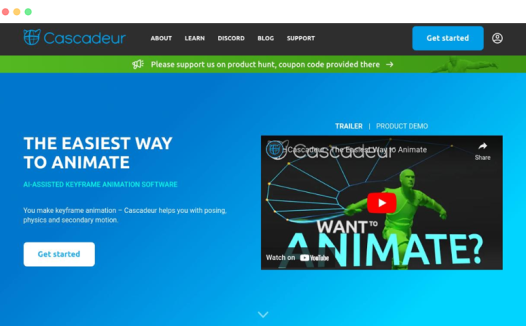 Cascadeur:基于人工智能技术的AI辅助动画制作K帧软件