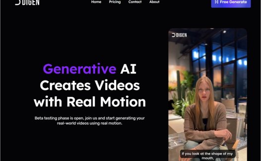 Digen：基于生成数字人的人工智能创作平台