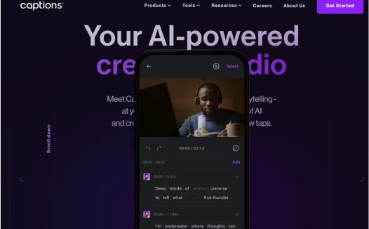 AI视频自动剪辑工具Captions 支持对口型、AI自动添加音效等