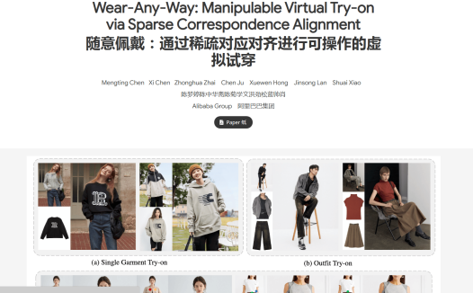 Wear-Any-Way：不仅可以试穿衣服，还可以改变衣服的样式虚拟试穿解决方案
