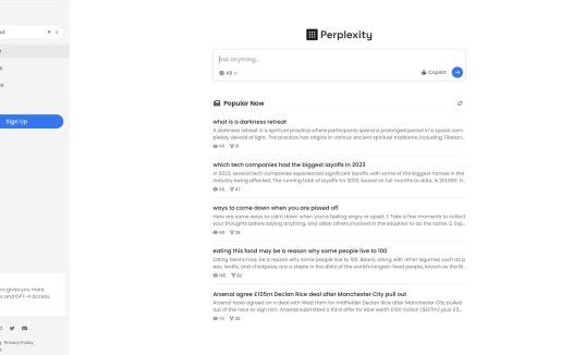 Perplexity：在线对话式AI搜索引擎