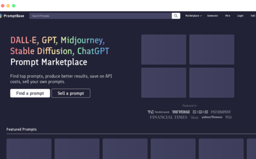 PromptBase:在线AI模型Prompt提示出售交易平台
