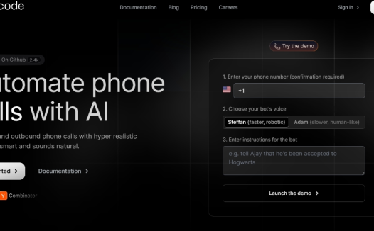 Vocode:一款基于人工智能的AI电话机器人软件 具备超逼真AI声音