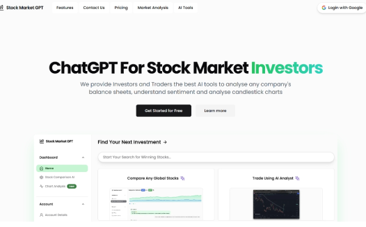 Stock Market GPT:一款为股票投资者和交易员提供的投资研究AI交易工具