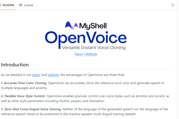 Open Voice：轻松克隆任何声音，免费开源的AI语音克隆项目 - AI-人工智能-1ai.net