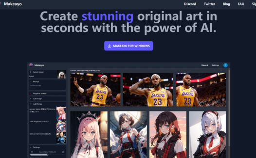 Makeayo:借助AI的强大功能,几秒钟内用户轻松创建原创艺术作品