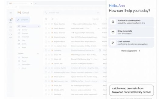 Google推出Gmail侧边栏Gemini智能助手功能 可帮写邮件回复邮件等