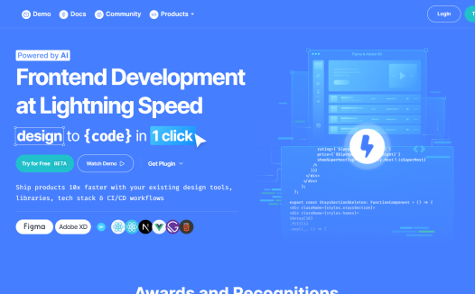Locofy：设计稿转换前端代码智能工具，可将Figma、Adobe XD和Sketch等设计转换成前端代码