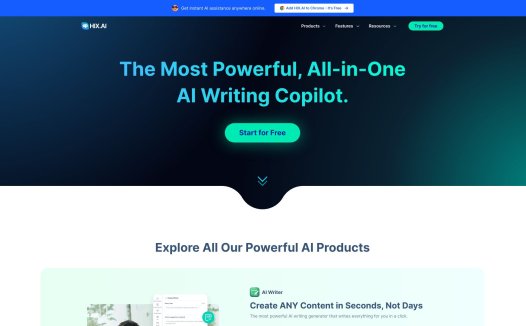 HIX.AI： 一体化人工智能写作助手，助你打造最佳文案