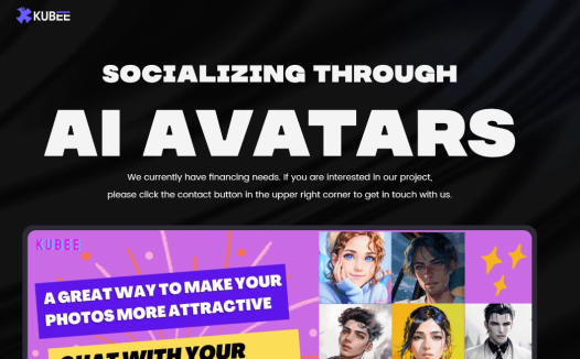 Kubee：一款通过AI头像进行社交的应用，用户可以创作和分享自己的数字化身