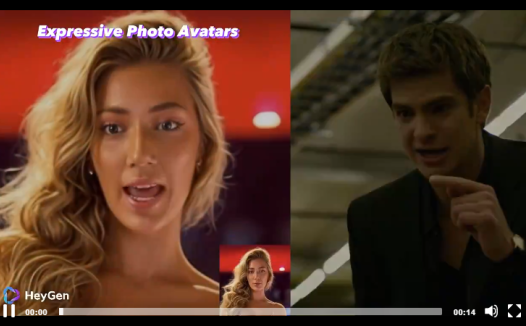 Heygen推对口型工具 上传照片+音频即可说话、唱歌