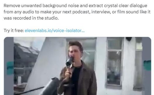 ElevenLabs发布消音神器VOICE ISOLATOR 可去除音频中的背景噪音