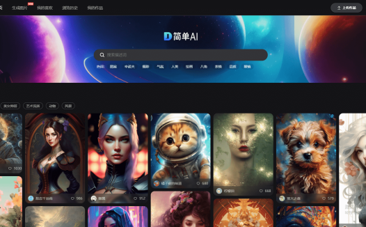 简单AI:一站式AI创作平台,搜狐推出的智能图片生成平台和社区