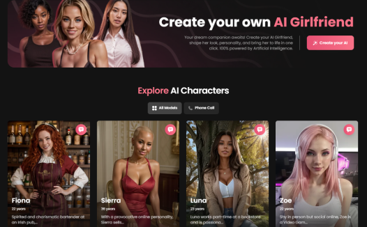 Candy.AI：在线生成AI女友、虚拟伴侣平台，提供了一个高度互动和情感丰富的虚拟女友体验