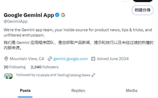 Gemini 现已登陆 X Google Gemini品牌罕见亮相