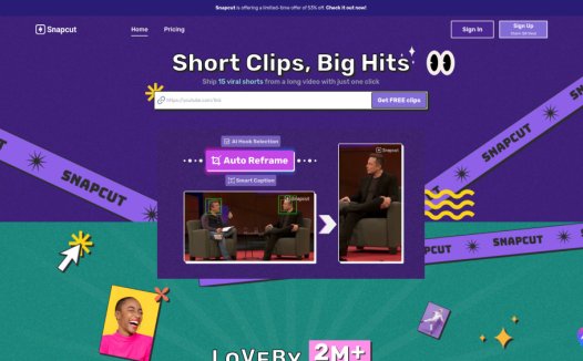 Snapcut.ai:AI视频编辑工具,可将长视频重新制作成热门短视频