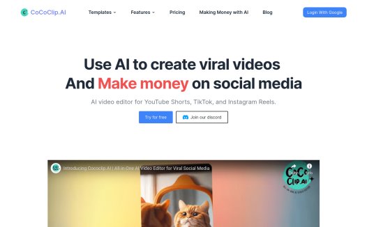 CoCoClip:AI视频编辑制作生成平台,AI短视频生成与剪辑工具