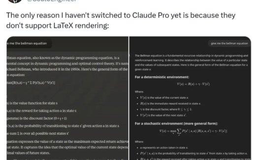 Claude上线LaTeX公式渲染功能 数学公式表达更精准