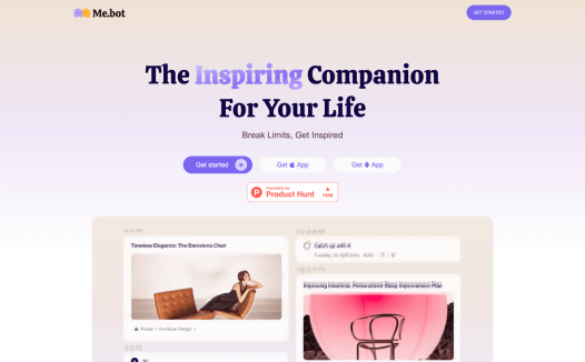 Me.bot：个人AI助理工具，可以帮助用户管理日常事务