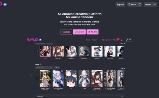 Yodayo:AI文本生成动漫图片工具,专为动漫迷提供的创意平台