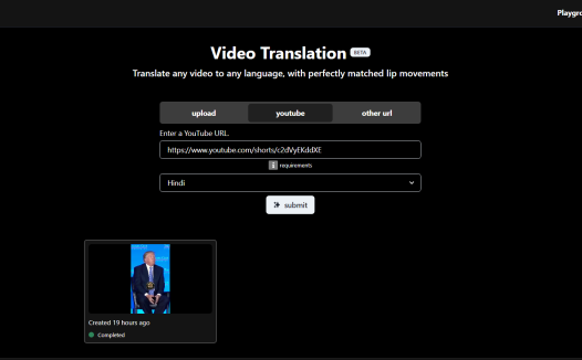 Video Translation:AI匹配口型的视频翻译工具,为你翻译的视频进行唇语同步