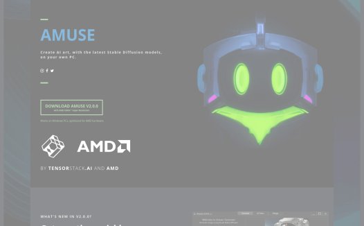 Amuse:AI图像生成工具,可完全本地化部署的AI创作工具