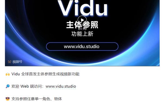Vidu参考生成视频功能如何使用？一致性效果如何？（附教程）
