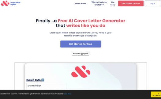 Cover Letter Copilot：一款免费的AI求职信生成工具，快速生成职位申请信