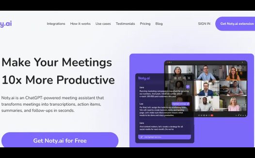 Noty AI:AI会议工具和助手,专为工作场合设计的AI助手