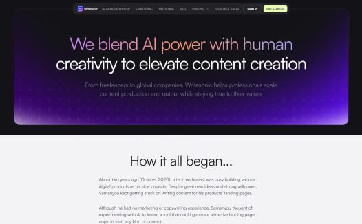 Writesonic:AI文案工具,帮你在博客、营销广告、电子邮件当中输出优质原创内容