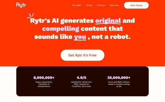 Rytr:AI写作助手,高效AI内容生成与编辑平台