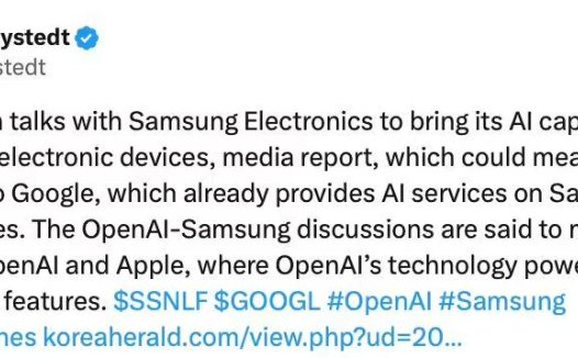 消息称三星正与 OpenAI 洽谈，有望令 Galaxy AI 整合 ChatGPT 服务