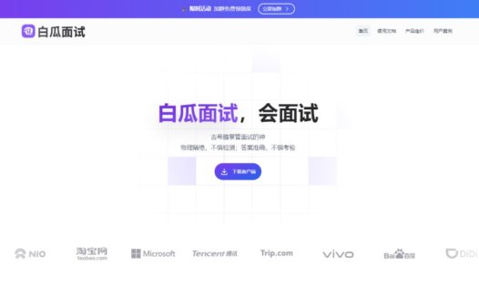 白瓜面试：专为在线面试和笔试场景设计的 AI 助手，让你更会面试的AI工具