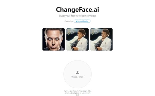 ChangeFace.ai:是一个在线AI照片换脸网站