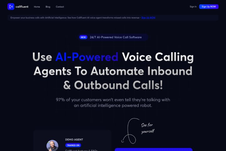 CallFluent：AI语音呼叫代理，人工智能现在可以代表您拨打和接听电话 - AI-人工智能-1ai.net