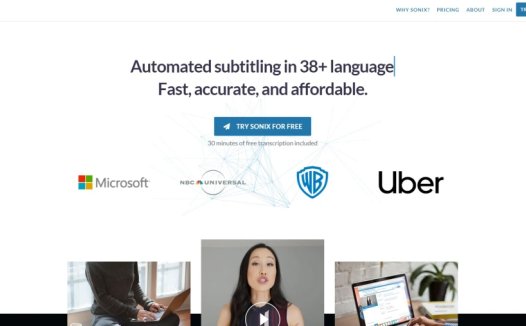 Sonix：自动转录、翻译和字幕平台，自动将你的音频和视频文件转换为文本