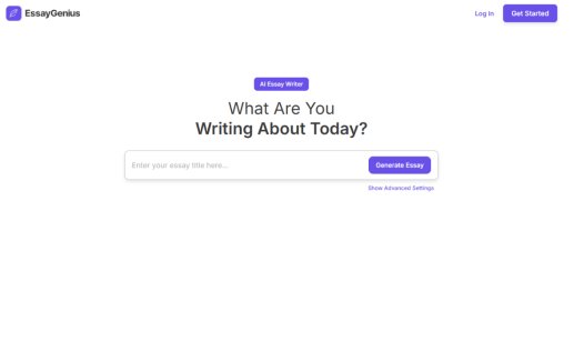 EssayGenius:AI智能写作助手,操作简易的英文论文撰写工具