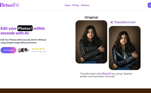 VirtualFit:AI虚拟试衣工具,帮助用户更换衣服、恢复图像细节、扩展图像大小等
